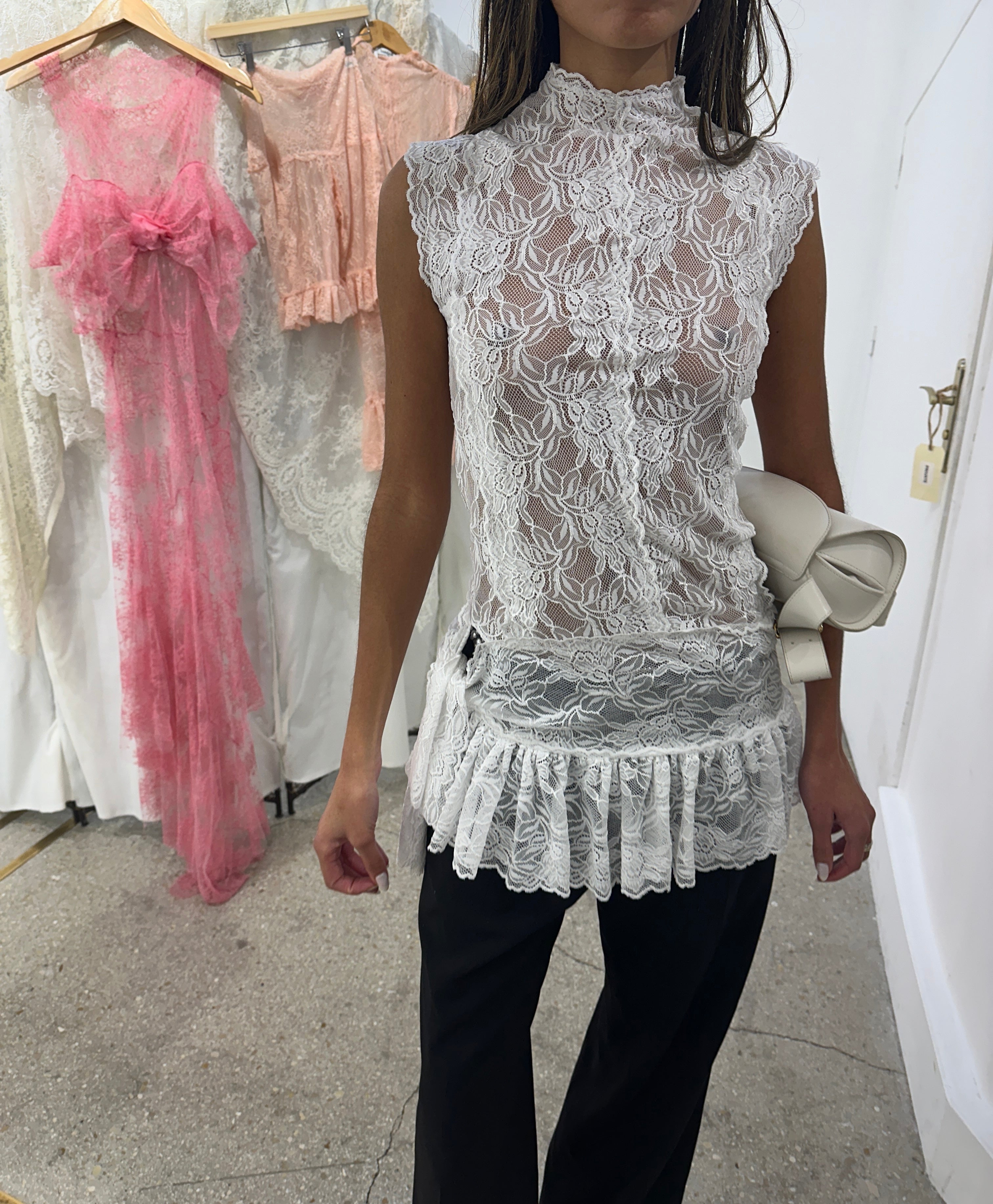 Alissa - Patchwork Lace Mini Dress
