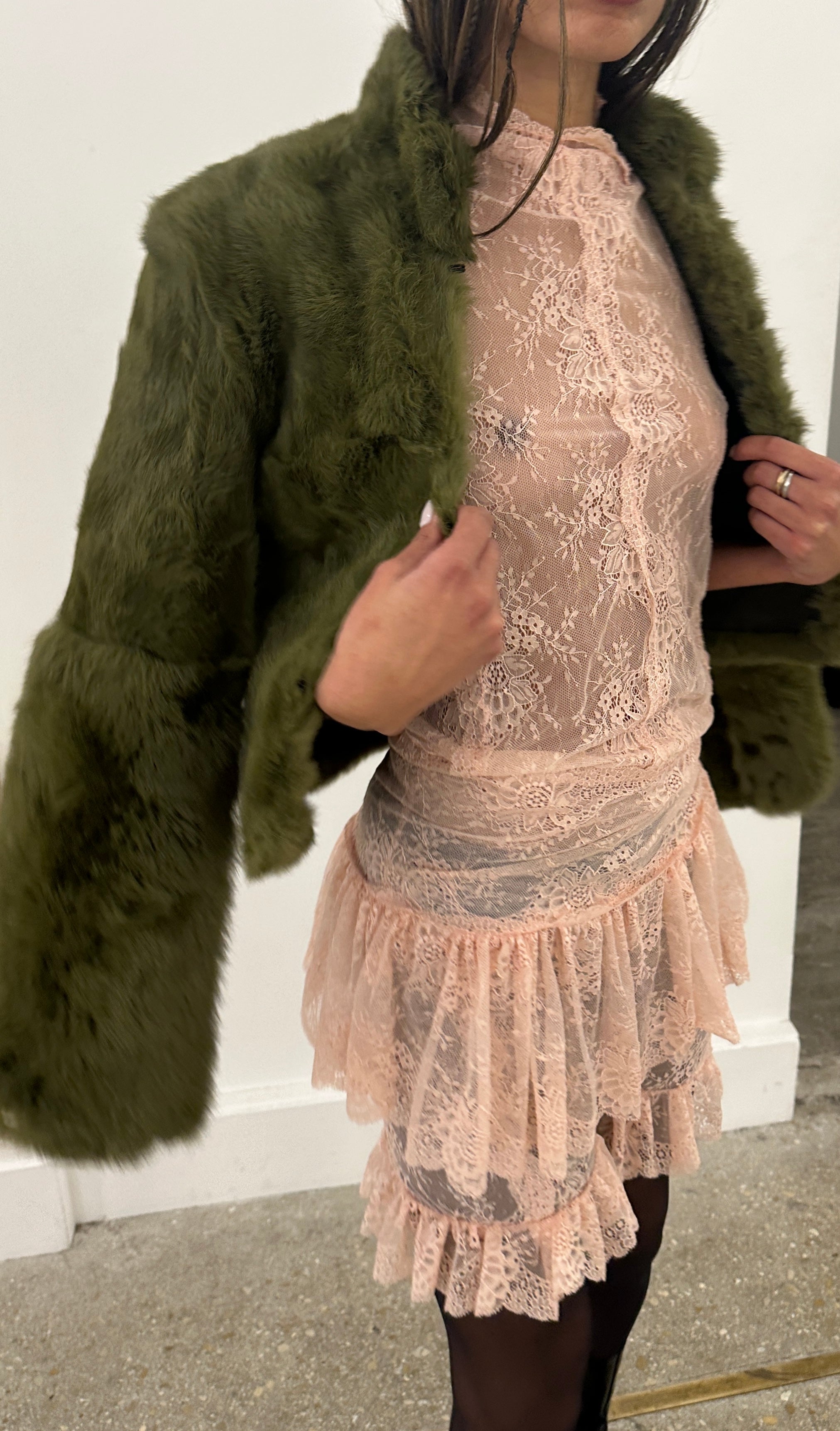 Alissa - Patchwork Lace Mini Dress