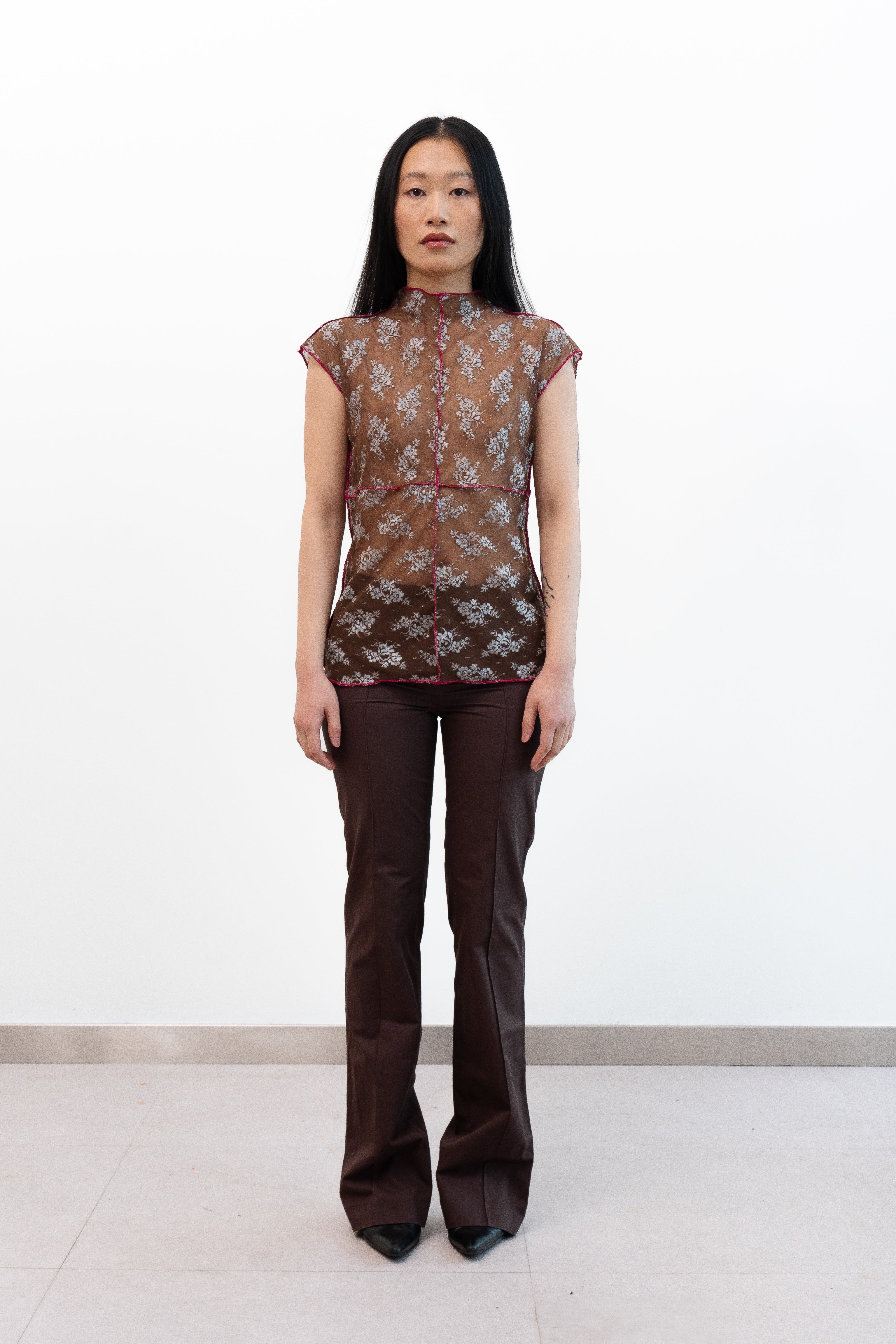 Cameron- Mesh Patchwork Top