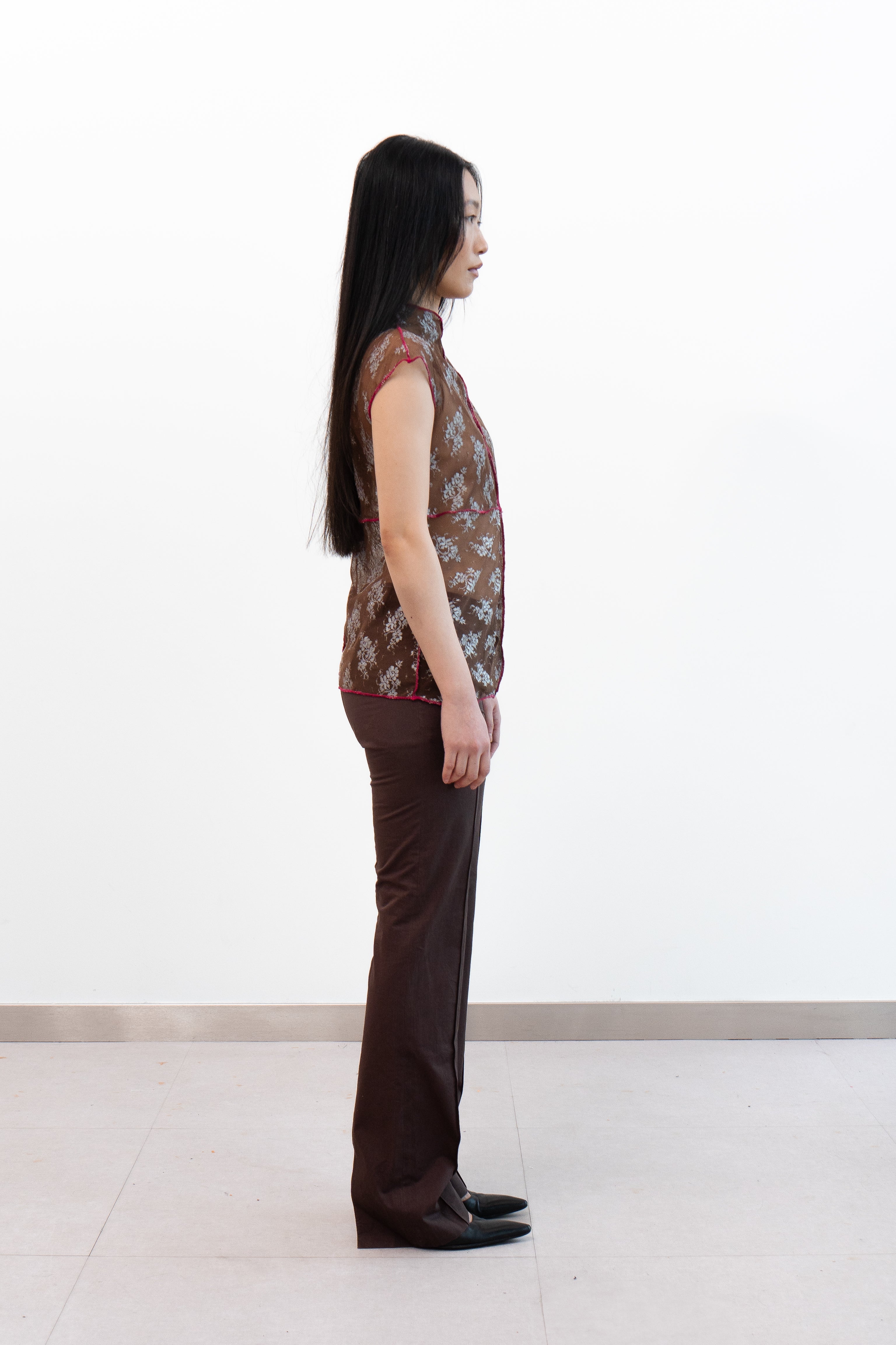 Cameron- Mesh Patchwork Top