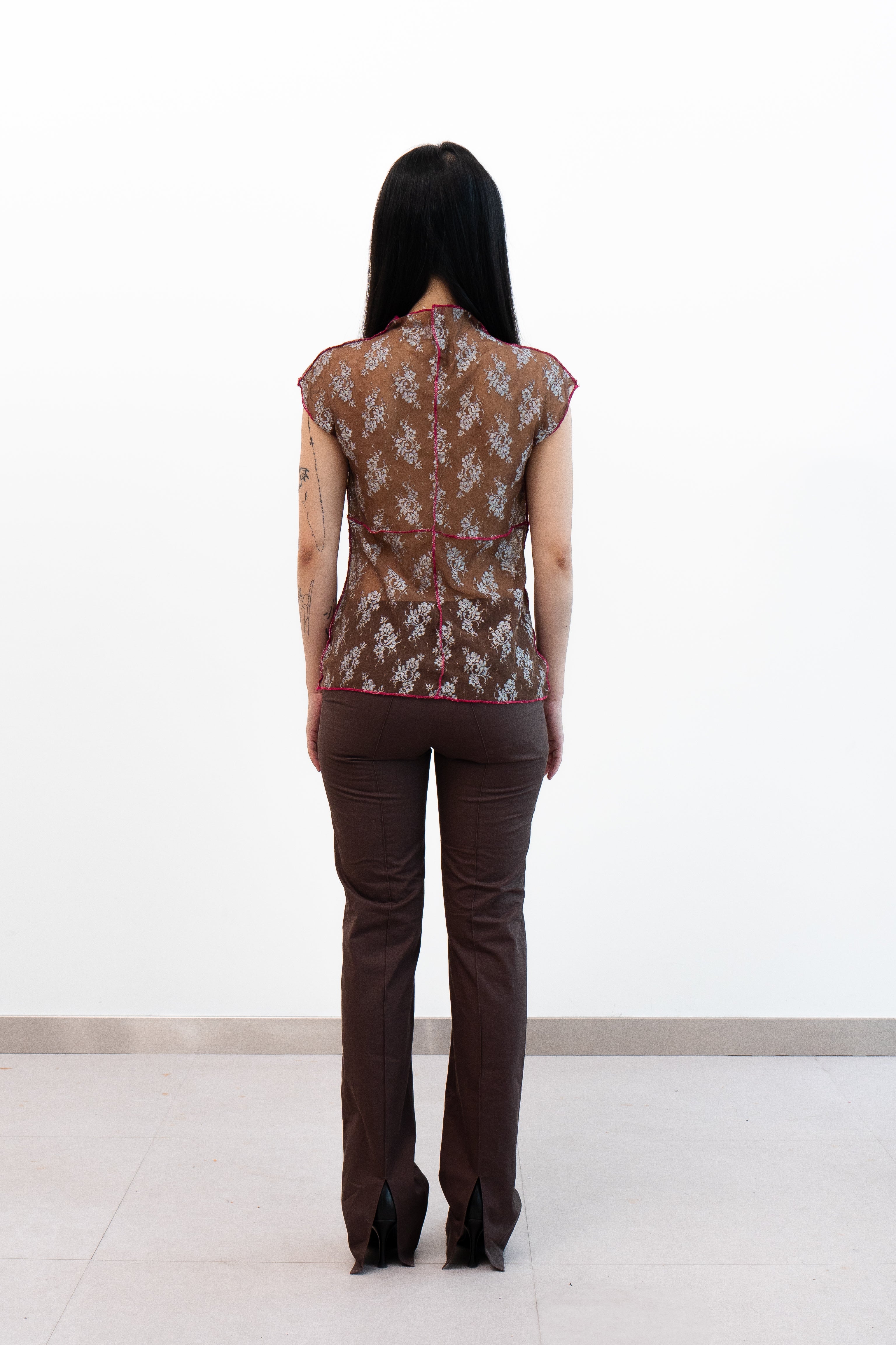 Cameron- Mesh Patchwork Top