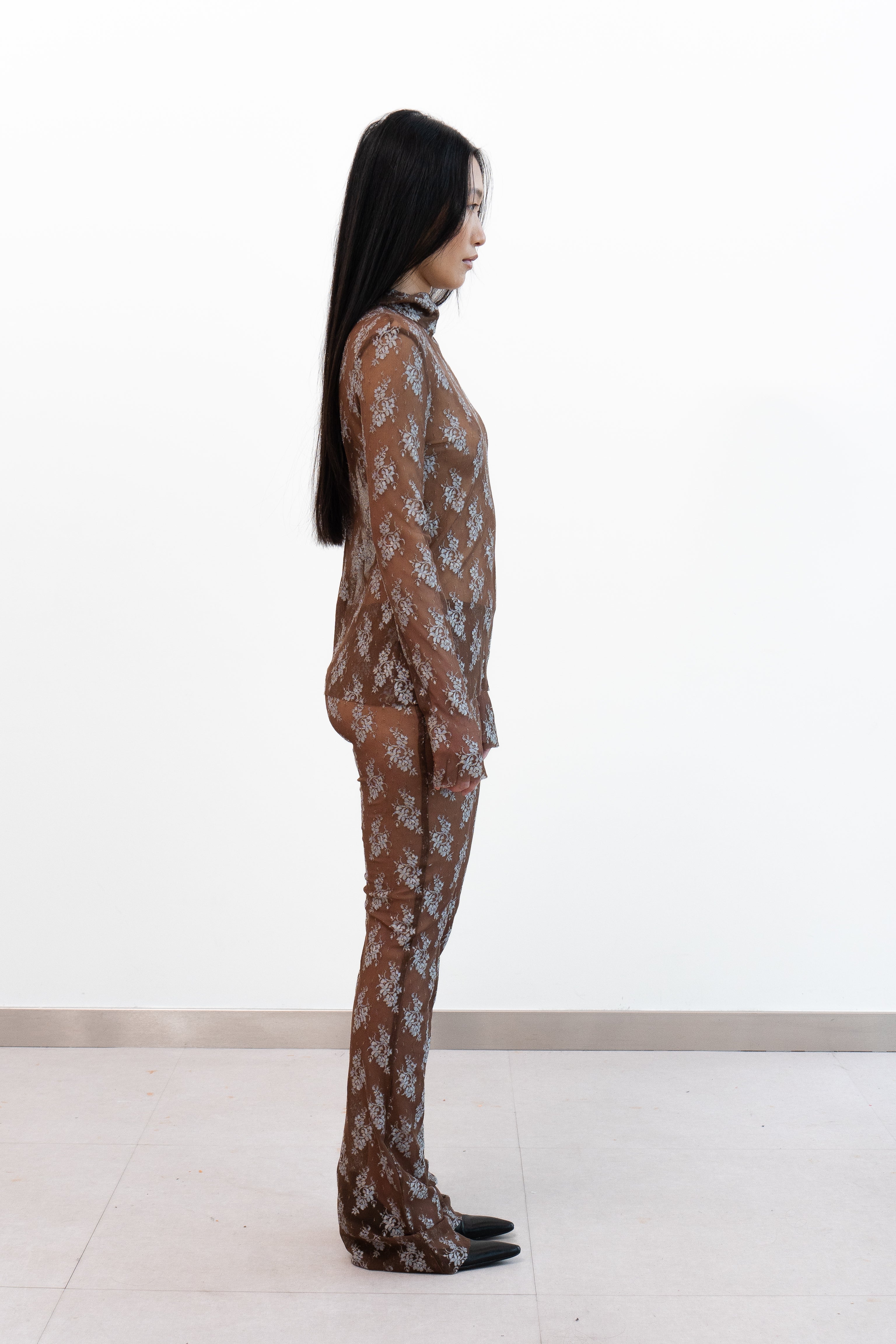 Lisa - Mesh Jacquard Trousers