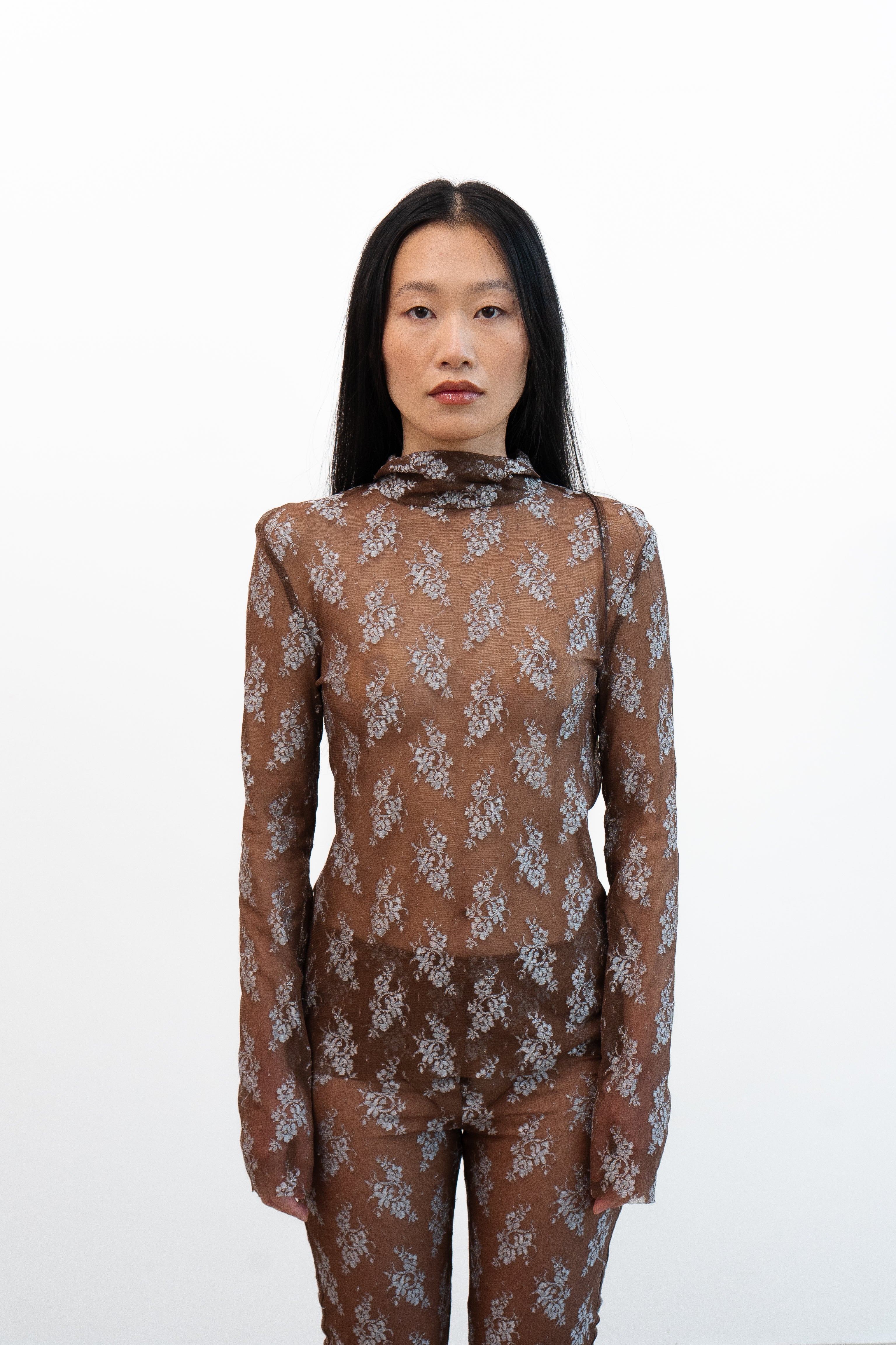 Camelia - Mesh Jacquard top