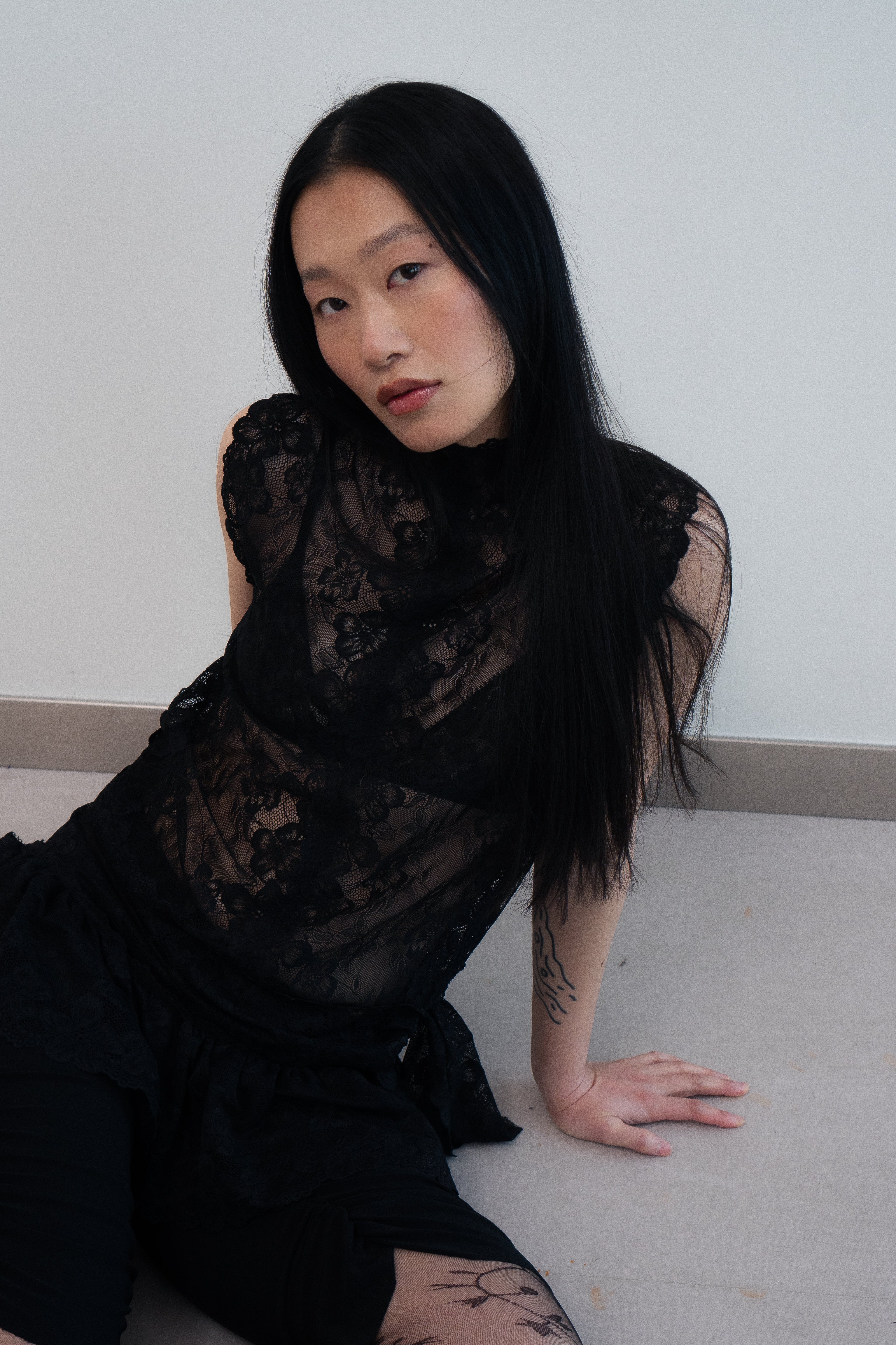 Alissa - Patchwork Lace Mini Dress