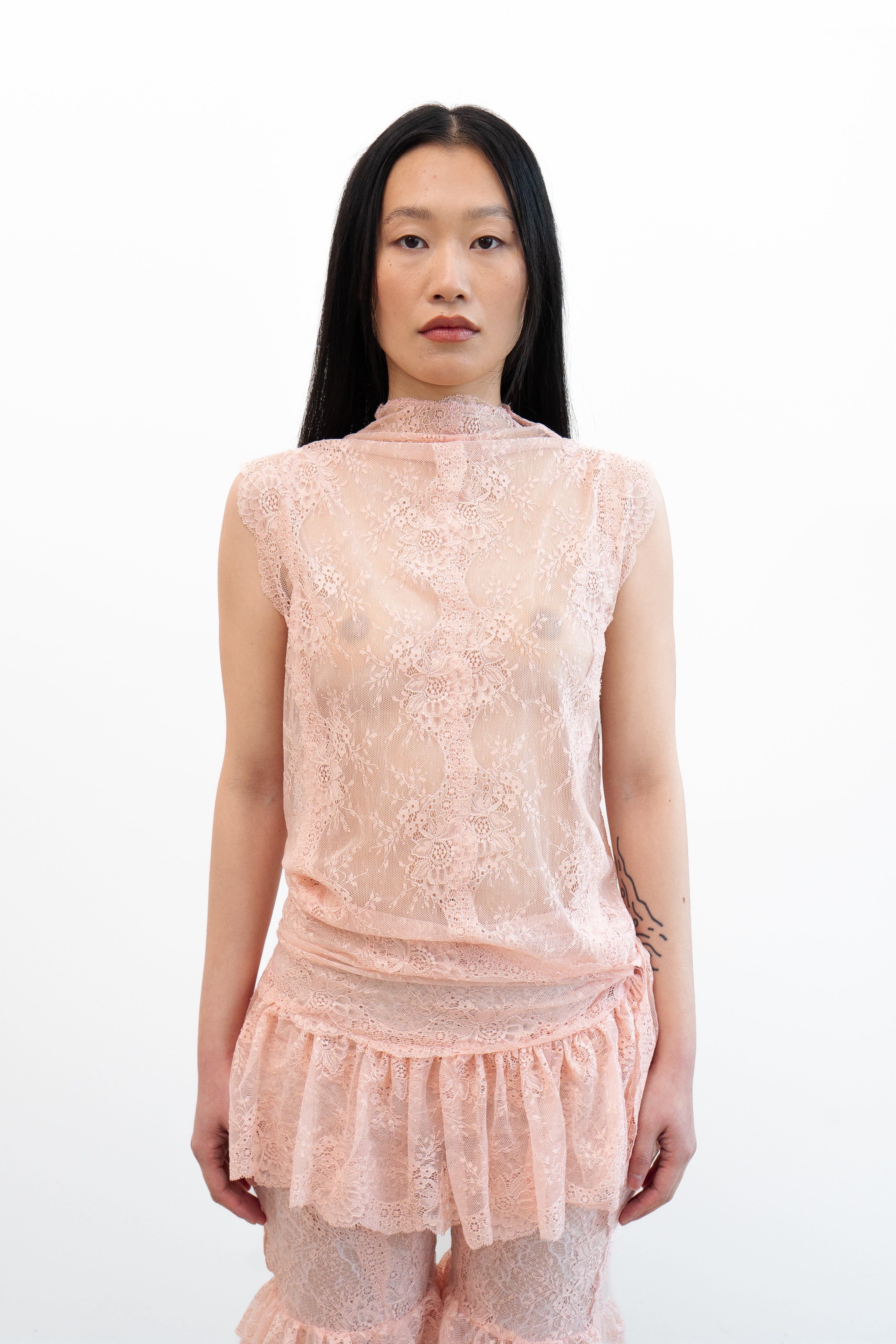 Alissa - Patchwork Lace Mini Dress
