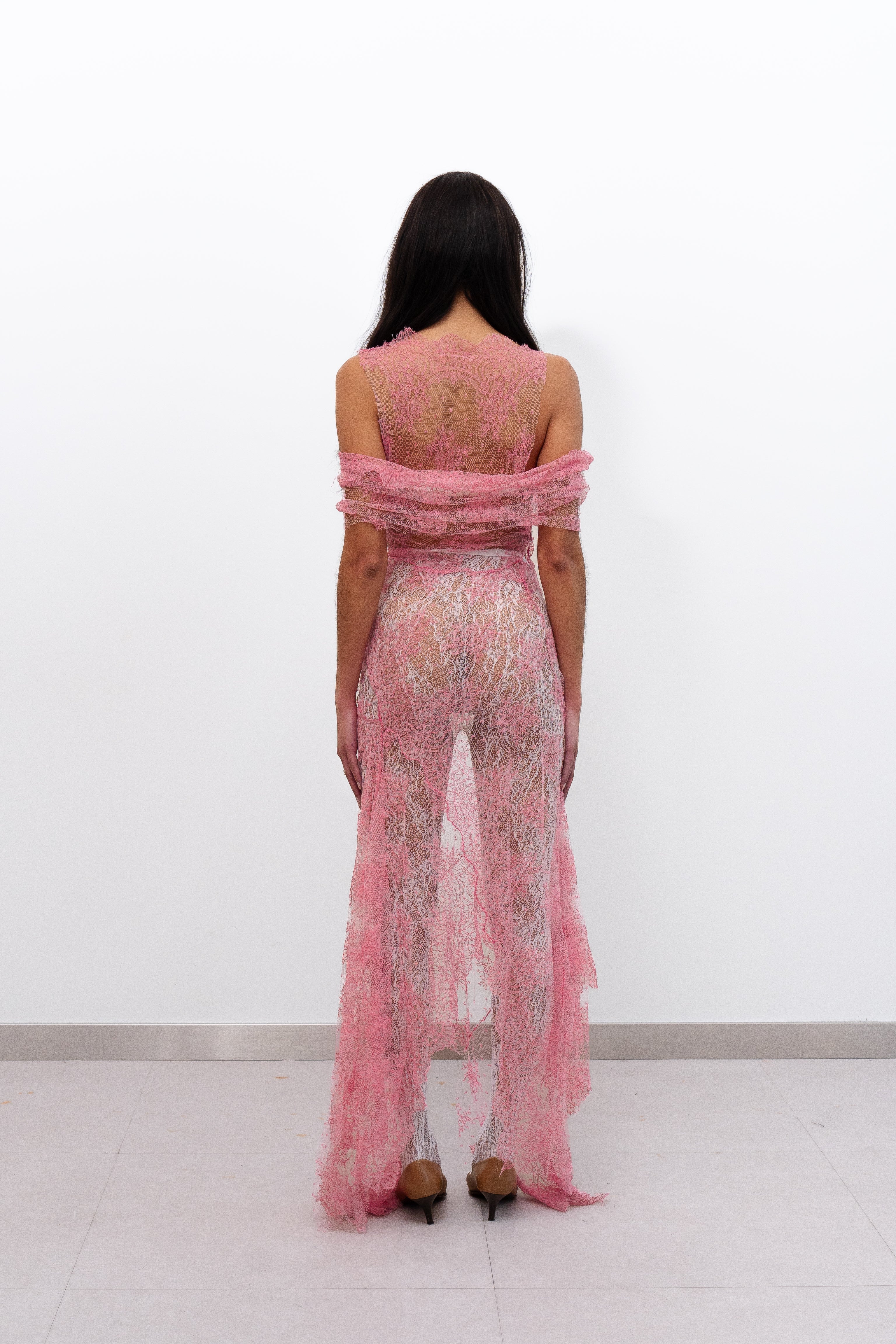 Angela - Pink Lace Dress
