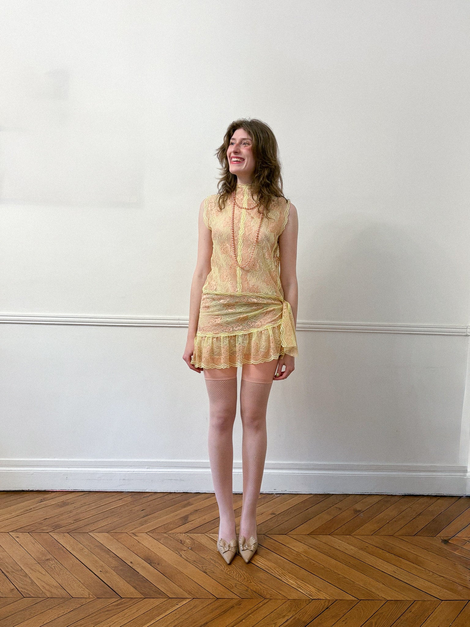 Alissa - Patchwork Lace Mini Dress