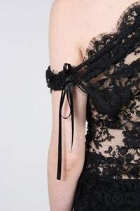 Therese - Draped lace top