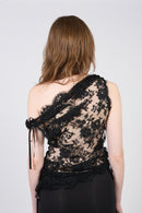 Therese - Draped lace top