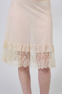 Lorraine – Sheer Mesh Skirt with Vintage Lace Trim