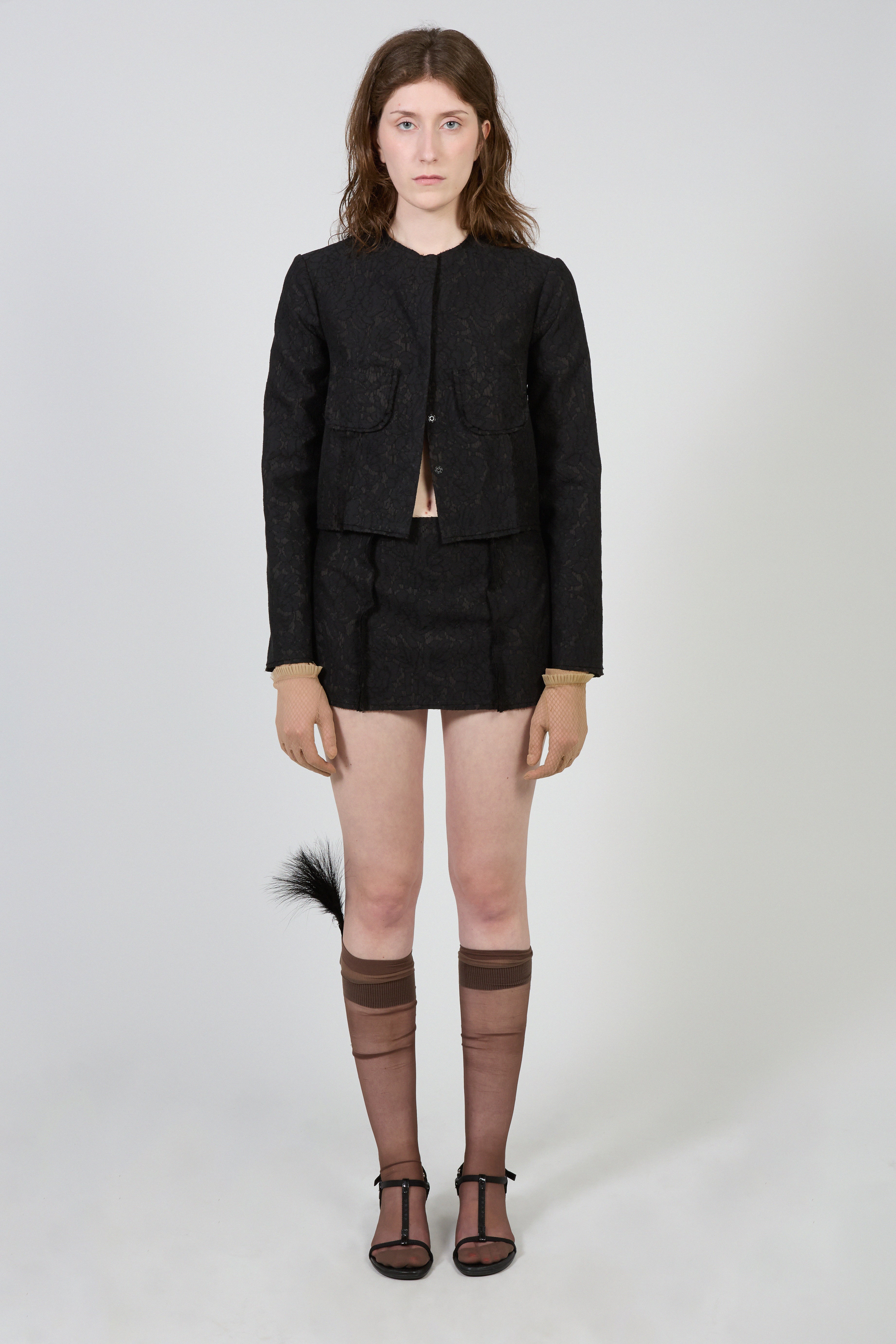 Sole - Frayed Mini Skirt