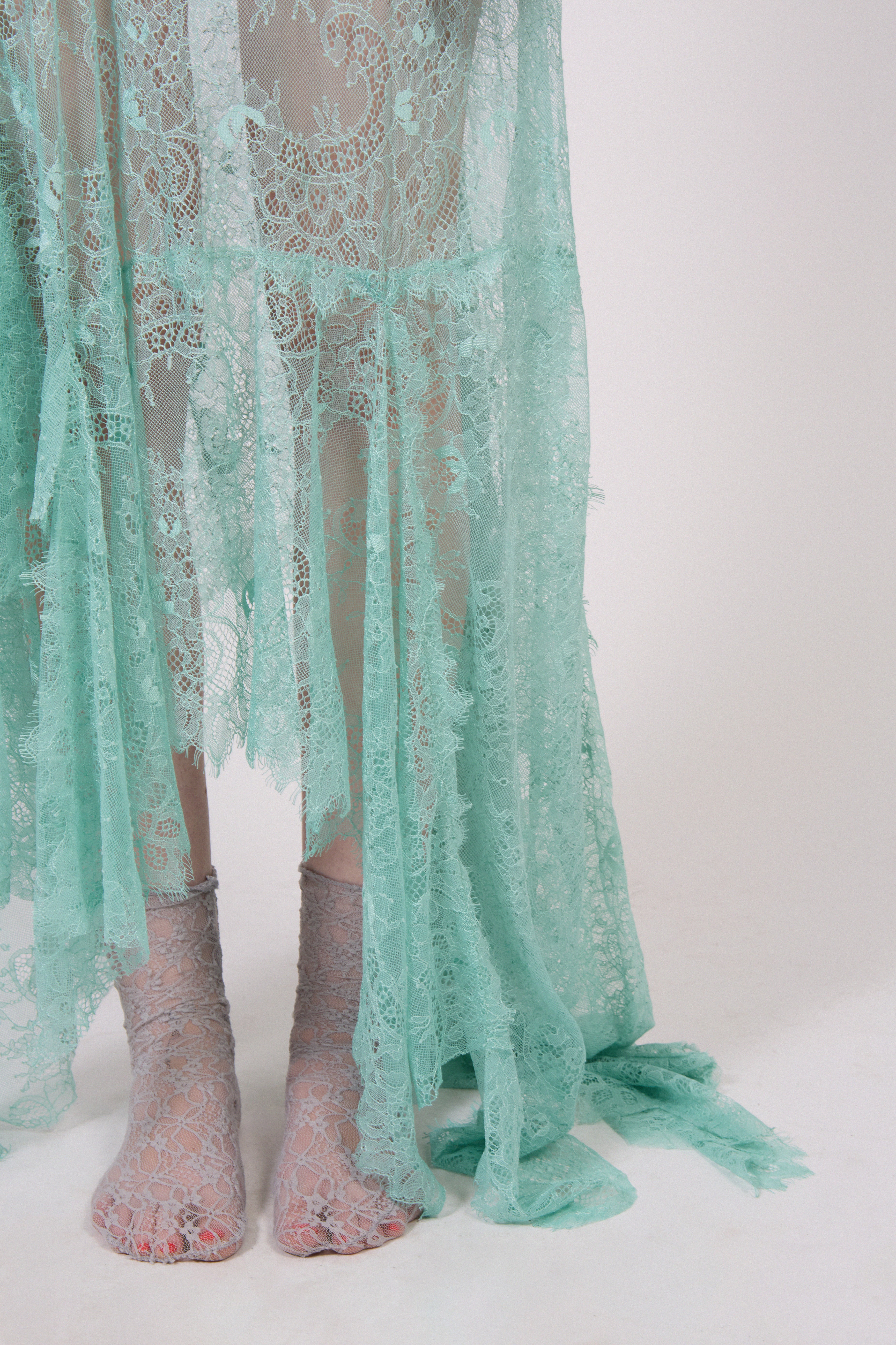 Angela - Asymmetric Lace Dress