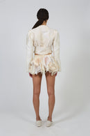 Roxanne - Frayed Silk & Viscose Jacket