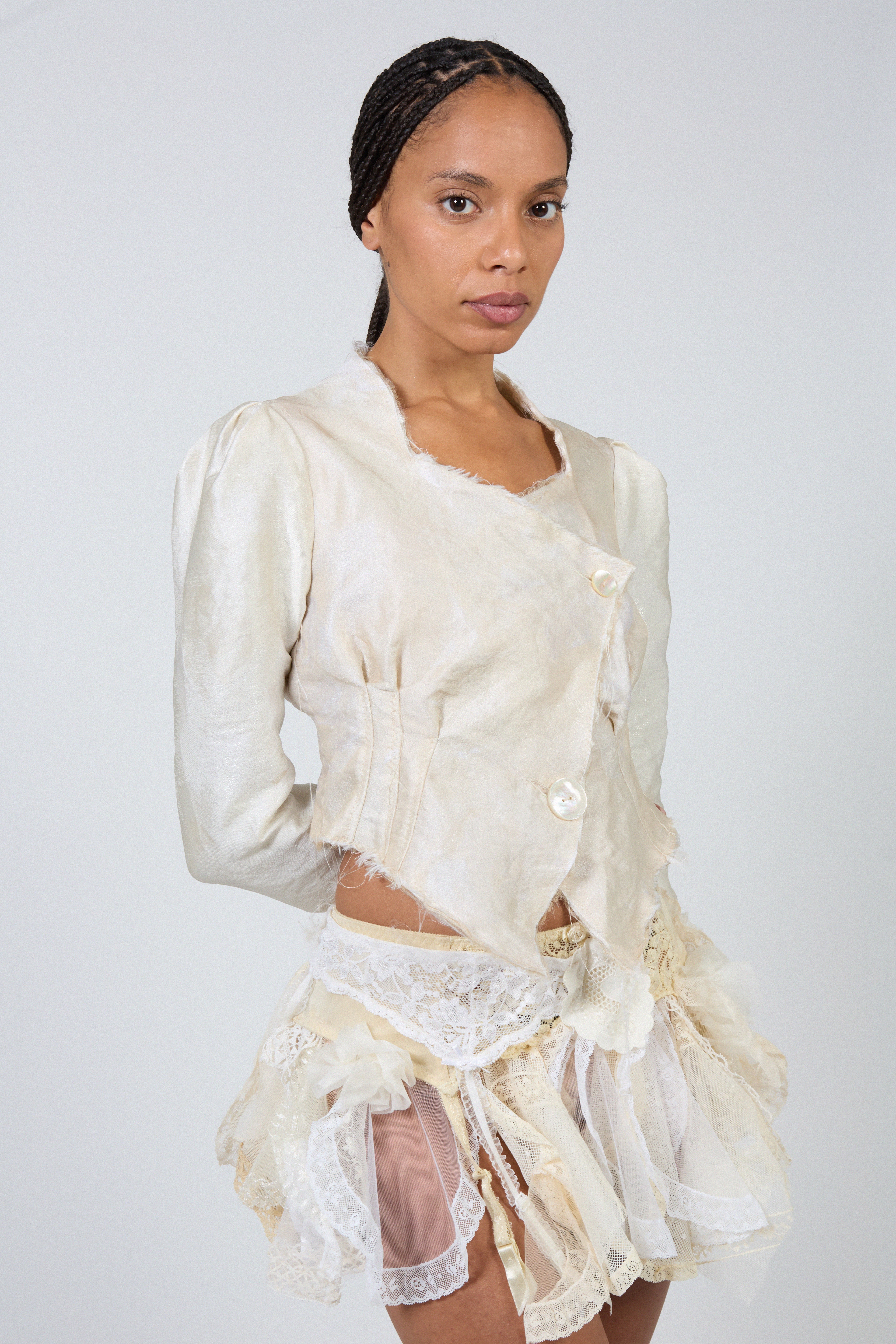 Roxanne - Frayed Silk & Viscose Jacket