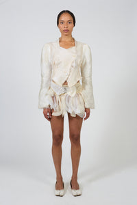Roxanne - Frayed Silk & Viscose Jacket