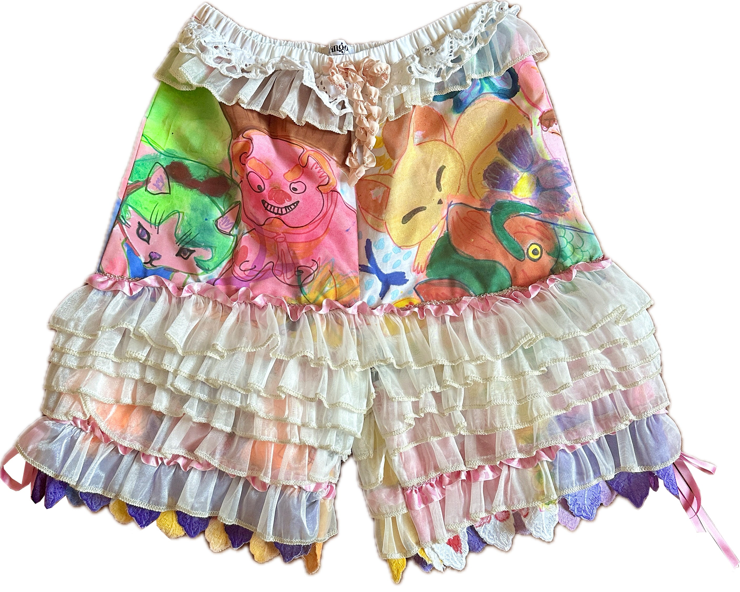 Onishi - Hand Painted Ruffle Shorts