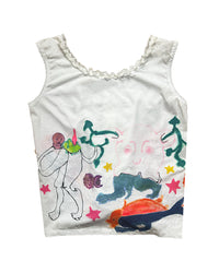 Callista - Upcycled Handpainted Top