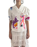 Casimir - Upcycled Handpainted Blouse