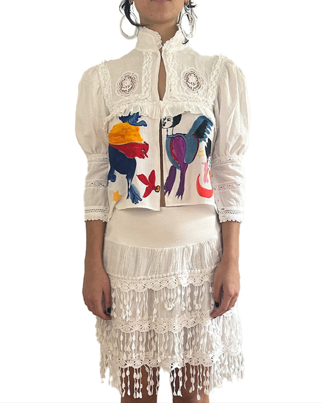 Celsa - Upcycled Handpainted Blouse