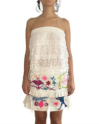 Cherin - Upcycled Handpainted Miniskirt