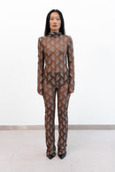 Lisa - Mesh Jacquard Trousers