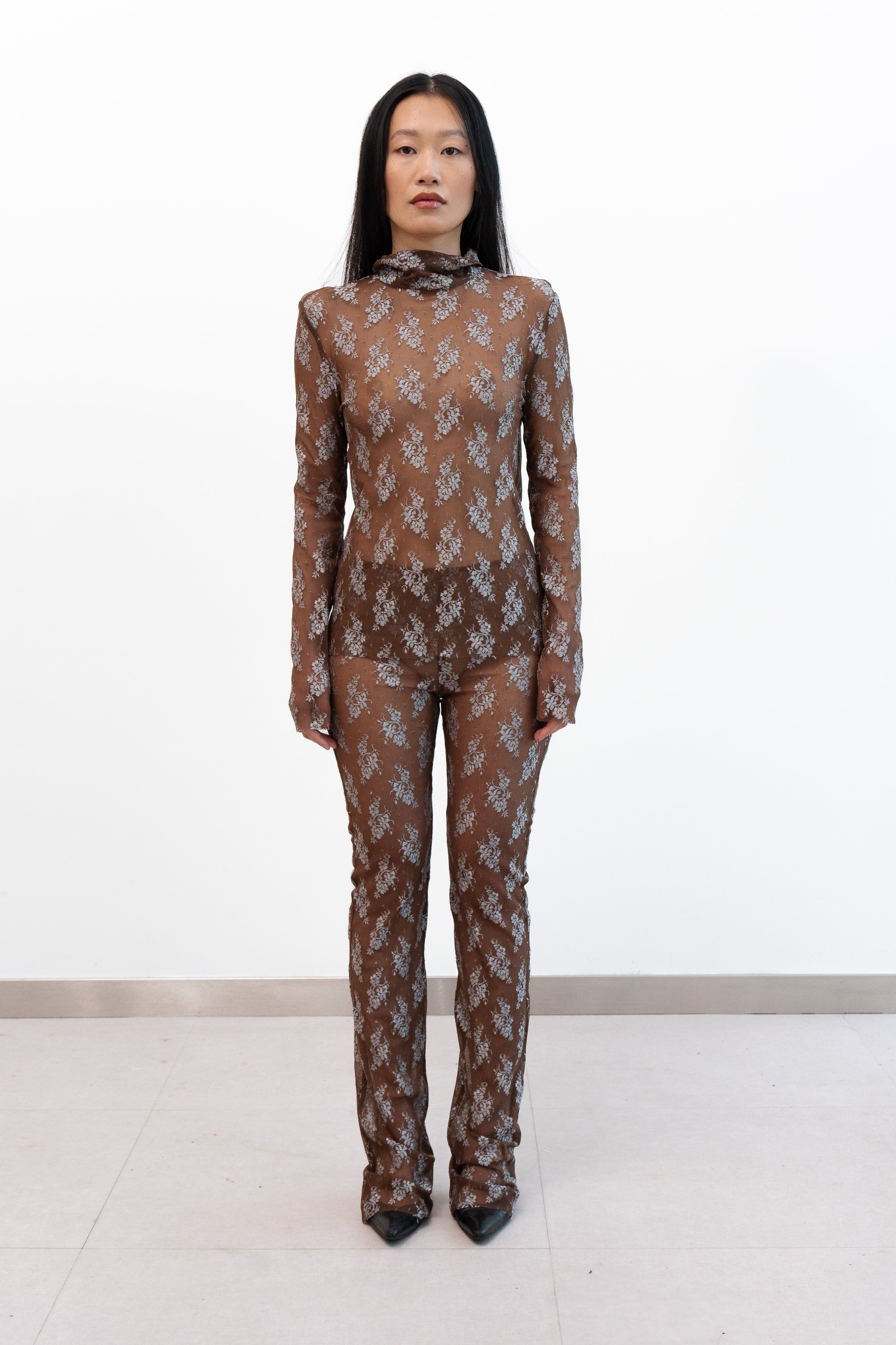 Lisa - Mesh Jacquard Trousers