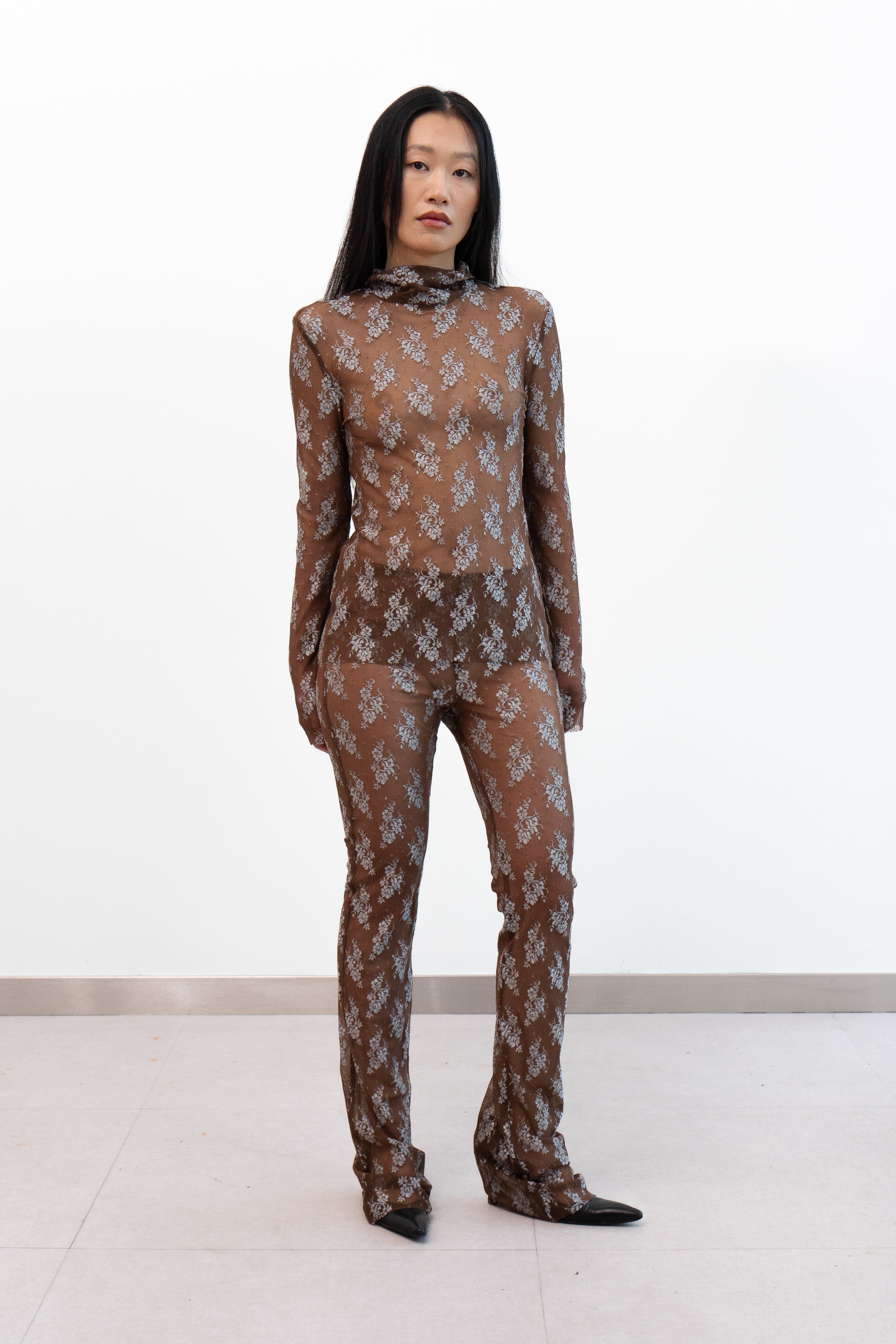 Camelia - Mesh Jacquard top
