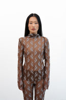 Camelia - Mesh Jacquard top