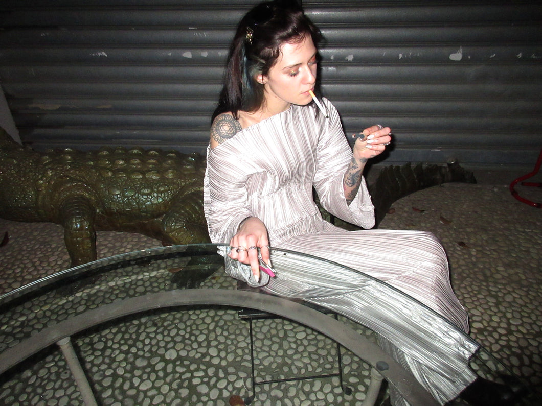 Lily - Shiny Pleated Trousers