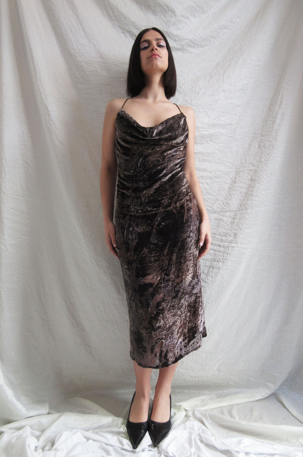 Adelina - Devore Velvet Dress